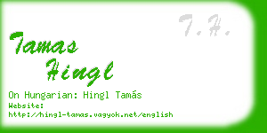 tamas hingl business card