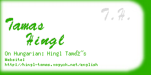 tamas hingl business card